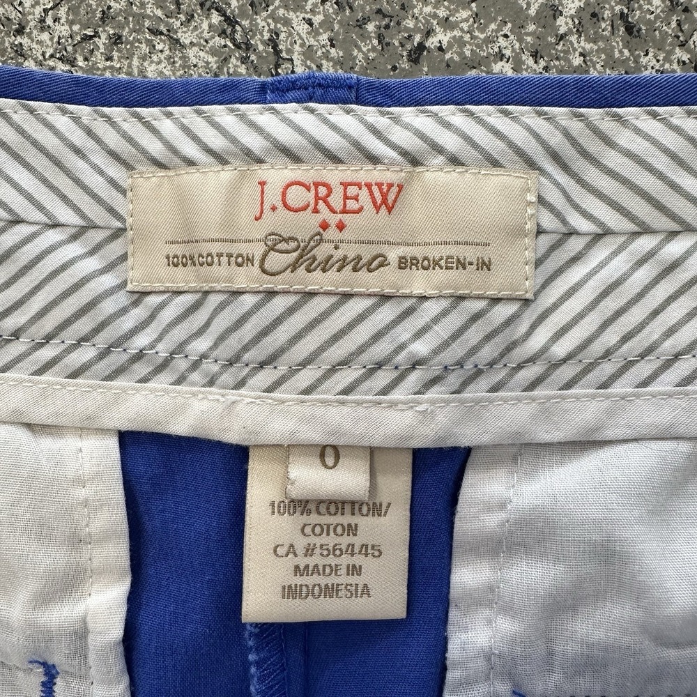 J Crew Shorts Womens 0 28x6.5 Broken In Chino Casual Blue Cotton 6.5" - Picture 3 of 6